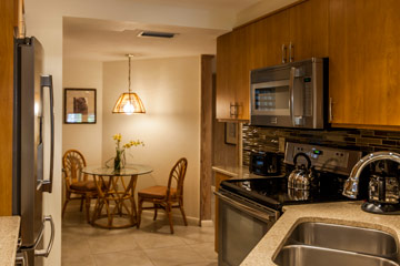 Suite kitchen stove and table