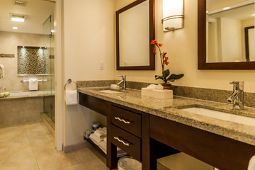 Suite king room bath double sinks